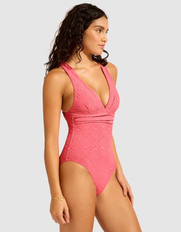 Seafolly - Luna V Neck One Piece Swimsuit