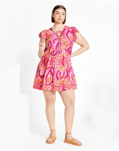 City Chic - Dallas Print Dress