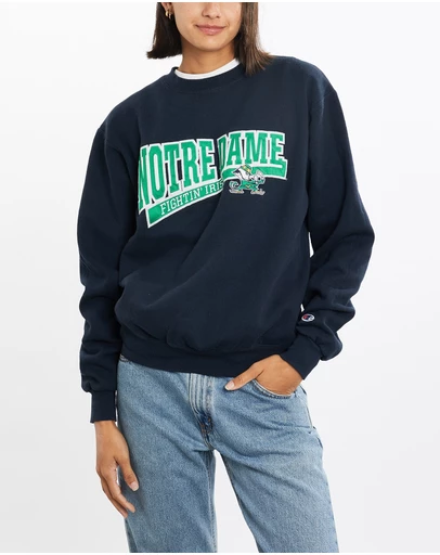 Vintage by The Real Deal - Pre Loved - Vintage Champion NCAA Notre Dame Fighting Irish Sweatshirt