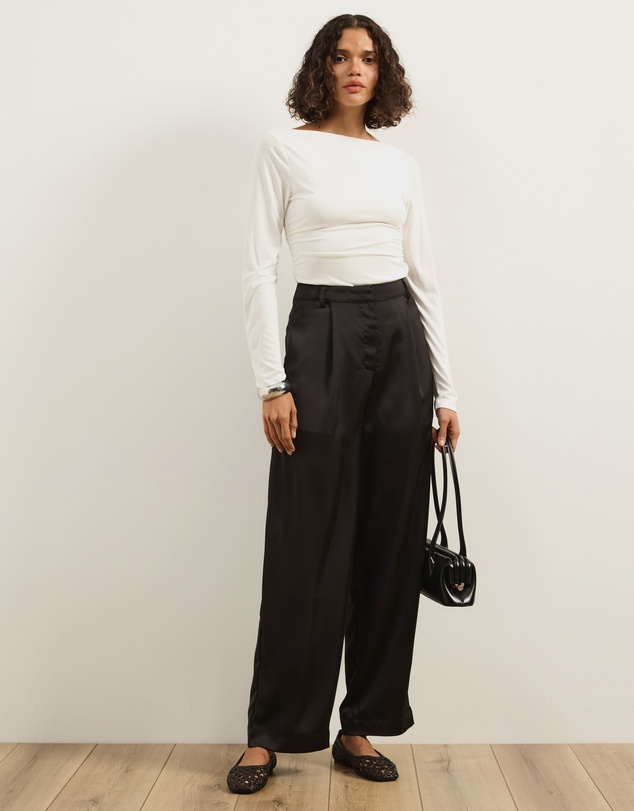 Atmos&Here - Auri Satin Tailored Pants