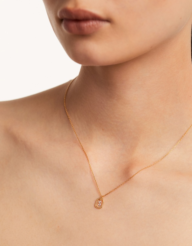 PDPAOLA - Mini Letter S Gold Necklace