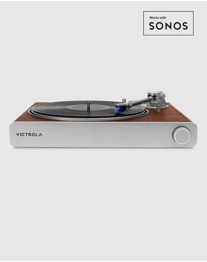 Victrola - Victrola Stream Sapphire Wi-Fi & Bluetooth Turntable - Walnut