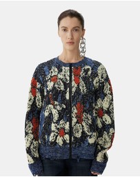 JNBY - JNBY Cotton And Hemp Pattern Knitted Cardigan