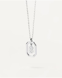 PDPAOLA - Mini Letter B Silver Necklace