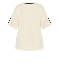 City Chic - Plus size Mon Amour Oversized Tee - french vanilla