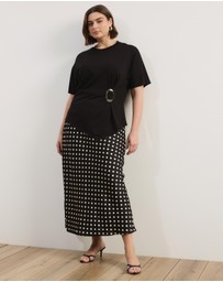 Atmos&Here Curvy - Zulu Trim T-Shirt
