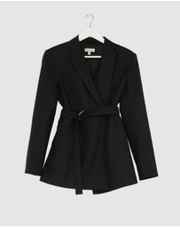 Revibe - Repaired Shona Joy Castro Belted Blazer - AU 6