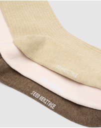 Seed Heritage - 3 Pack Quarter Crew Socks