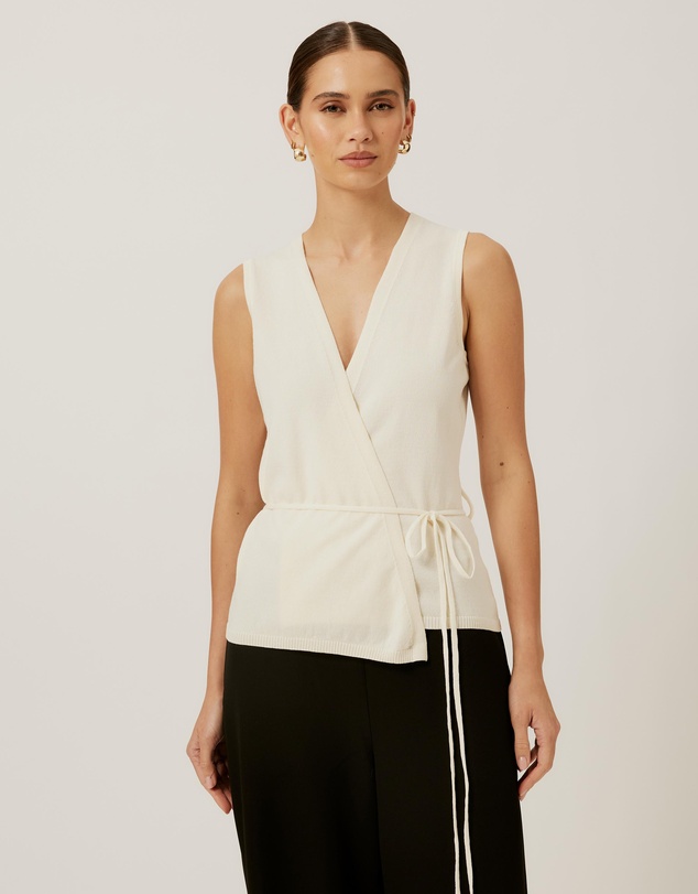 Tussah - Wrap Knit Top