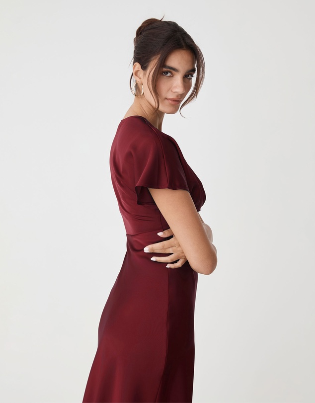 Forcast - Catalina V-Neck Satin Dress