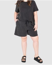 Love Your Wardrobe - Jamie Acid Wash Shorts