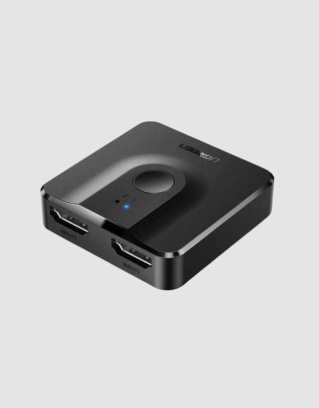Ugreen - UGreen 2-Port Bi-Directional HDMI Switcher 4K 30Hz Plug Play Black