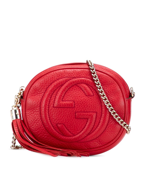 Pre-Loved by Azura Reborn - Pre-Loved Mini Pebbled Calfskin Soho Chain Crossbody