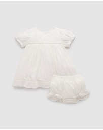 Purebaby - Embroidered Dress - Babies-Kids
