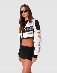 EDIKTED - Lenni Patch Cropped Jacket