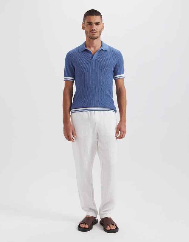SABA - Nero Combed Cotton Knit Polo