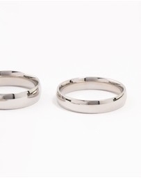 Lovisa - Waterproof Stainless Steel Plain Band Rings 3-Pack