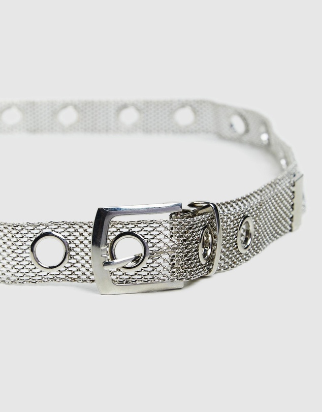 Neon Hart - Monte Mesh Belt Silver