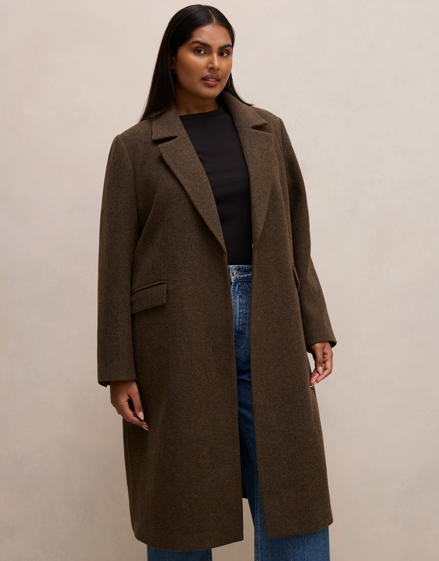 Forever New Curve - Liana Curve Long Coatigan
