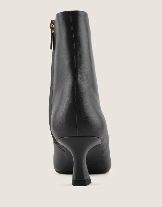 Shelly Shen - Fabba Heel Ankle Boots Black Leather