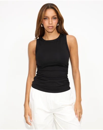 Dazie - Driftwood Cropped Tank Top