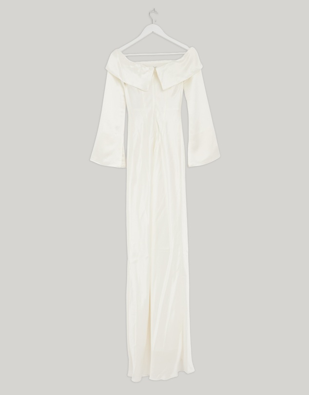 Revibe - Repaired MISHA Bianca Off Shoulder Long Sleeve Gown - AU 8