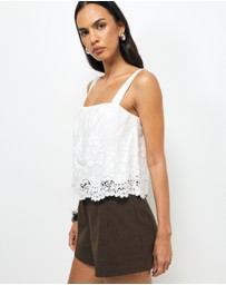AERE - Organic Cotton Embroidered Top