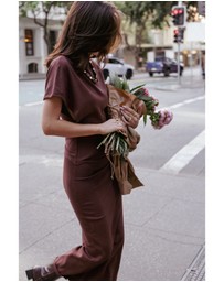 Petal & Pup - Carlina Midi Dress - Brown