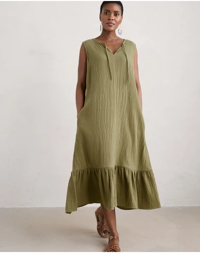 Seasalt - Seasalt Cornwall Green Teaspoon Bay Dress