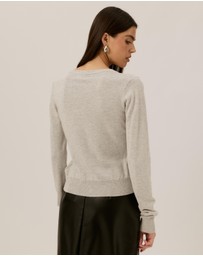 Tussah - Simone Cotton Blend V Neck Knit Cardigan