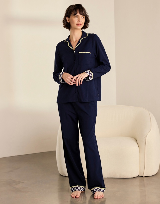 Chelsea Peers - Organic Cotton Good Night Long Pyjama Set
