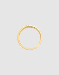Kuzzoi - ICONIC EXCLUSIVE - Ring Men Set Basic Cross in 925 Sterling Silver Gold Plated
