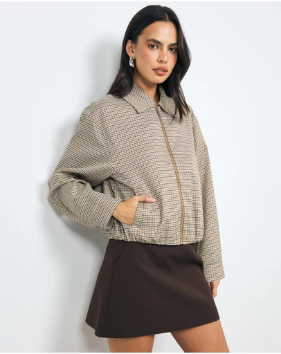 AERE - Check Bomber Jacket