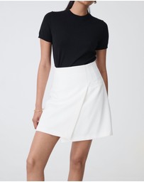 Forcast - Nikki Mini Wrap Skirt