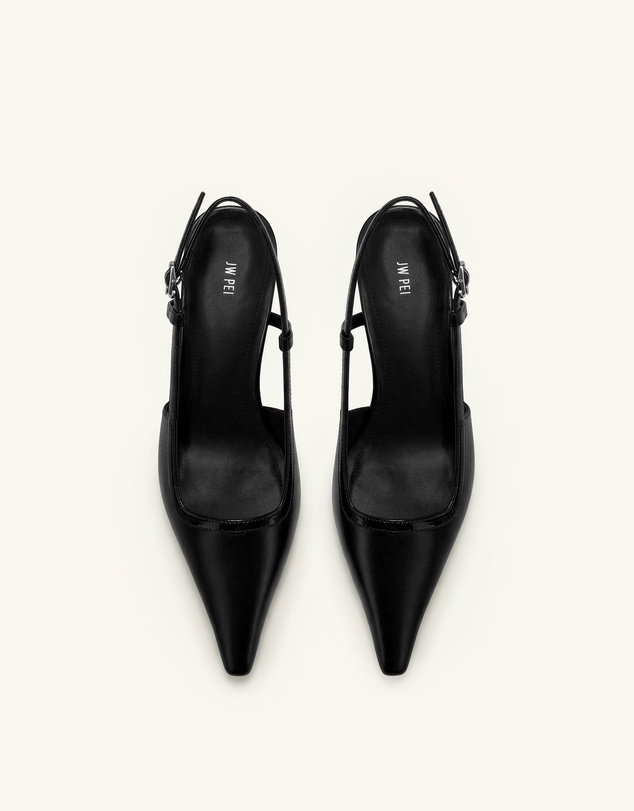 JW PEI - Hannah Sculptural Heel T-Strap Slingback Pumps