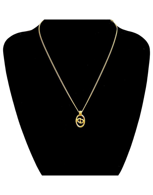 Pre-Loved by Azura Reborn - Pre-Loved Gold Plated CD Logo Pendant Necklace
