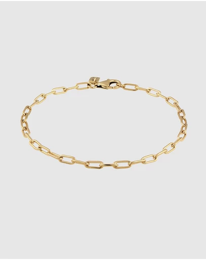 Kuzzoi - ICONIC EXCLUSIVE - Classic Long Link Chain Bracelet in Gold-Plated 925 Sterling Silver