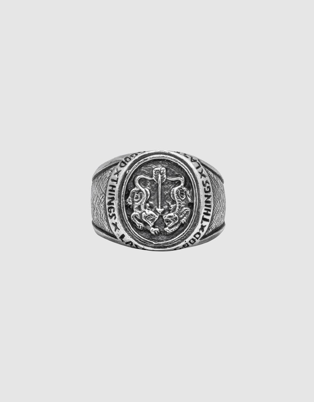 Haze & Glory - ICONIC EXCLUSIVE - Twin Tiger Signet Ring in 925 Silver