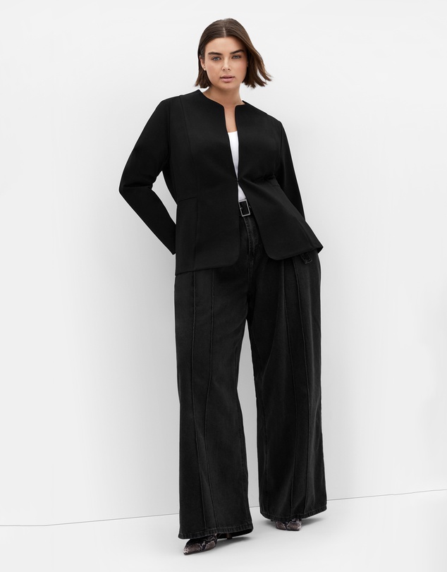 City Chic - Plus size Peyton Ponte Jacket - black