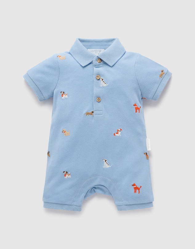 Purebaby - Polo Growsuit- Kids-Babies