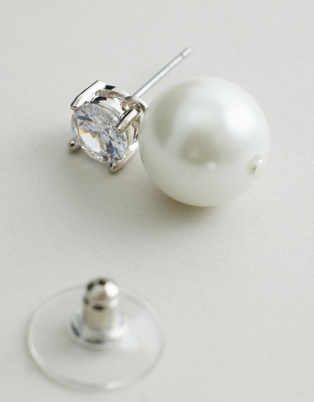 Stephanie Browne - Remy Earrings 12mm Pearl