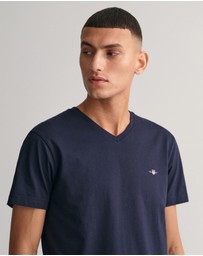 Gant - Slim Fit Shield V-Neck T-Shirt