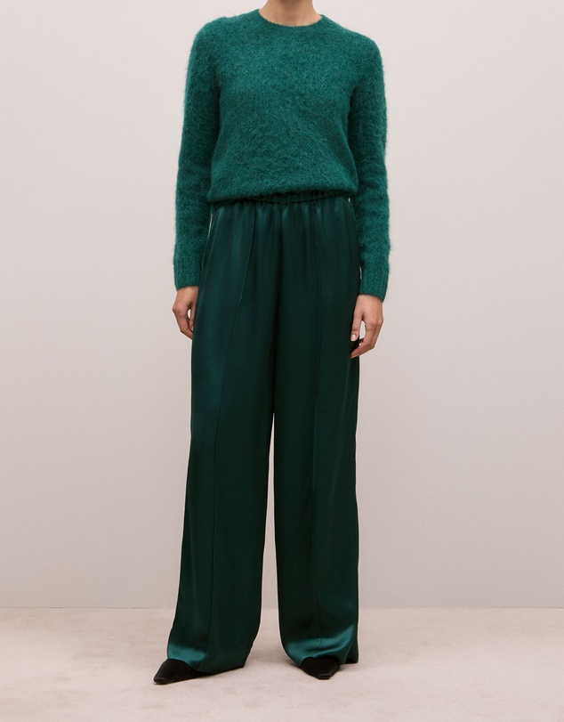 Trenery - Satin Pull On Pant in Forest