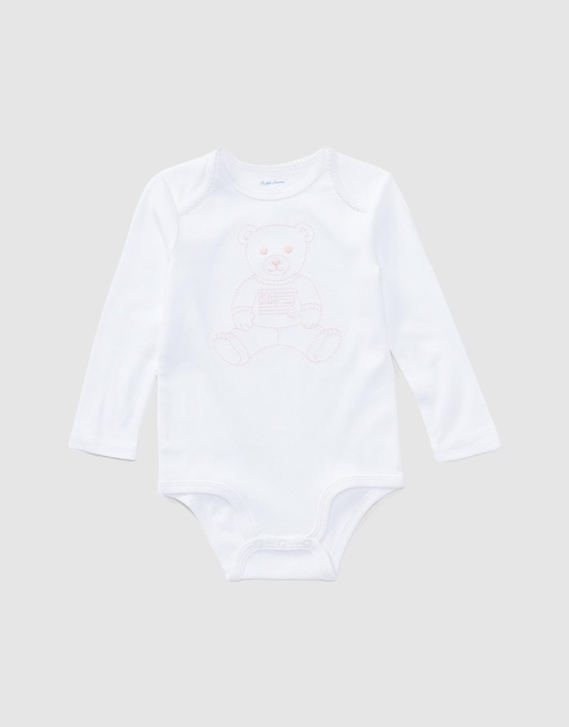 Polo Ralph Lauren - Embroidered Polo Bear Bodysuit - Babies