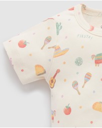 Purebaby - 2 Pack Short Sleeve Ribbed Bodysuit -Babies