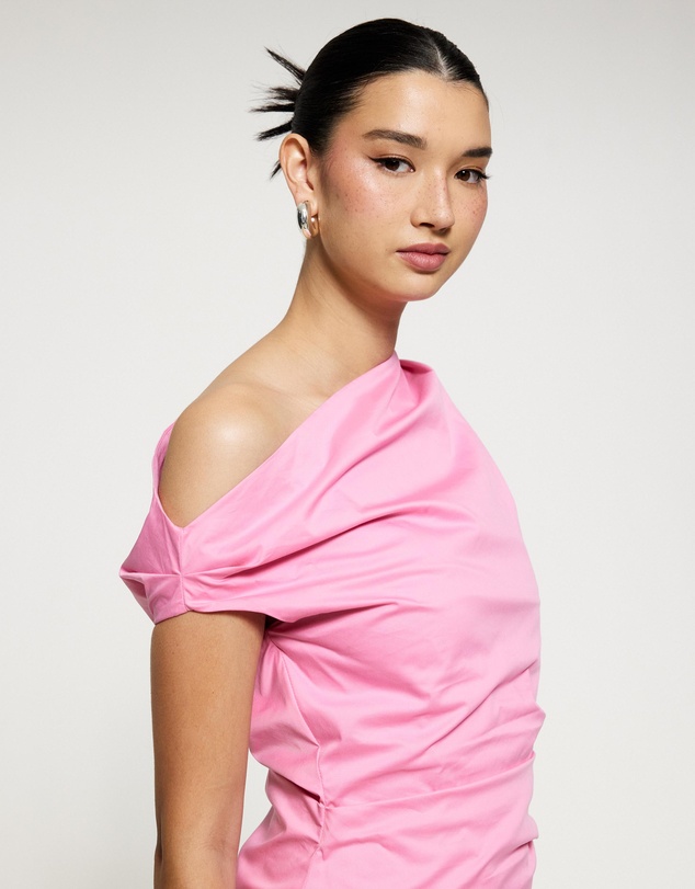 Lover - Eliza Ruched Asymmetric Mini Dress