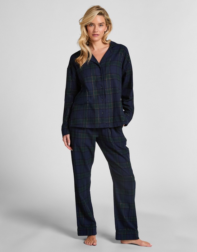 Hunkemoller - Long Sleeve Flannel Twill Check Shirt