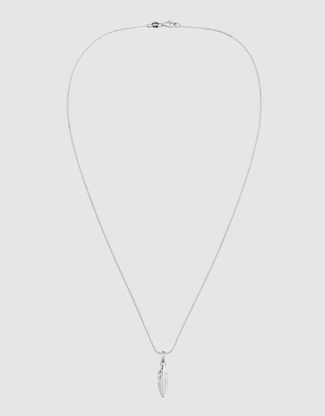 Kuzzoi - ICONIC EXCLUSIVE - Feather Pendant Necklace in 925 Silver