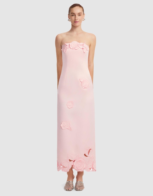 LEO LIN - Rayna Applique Bustier Maxi Dress