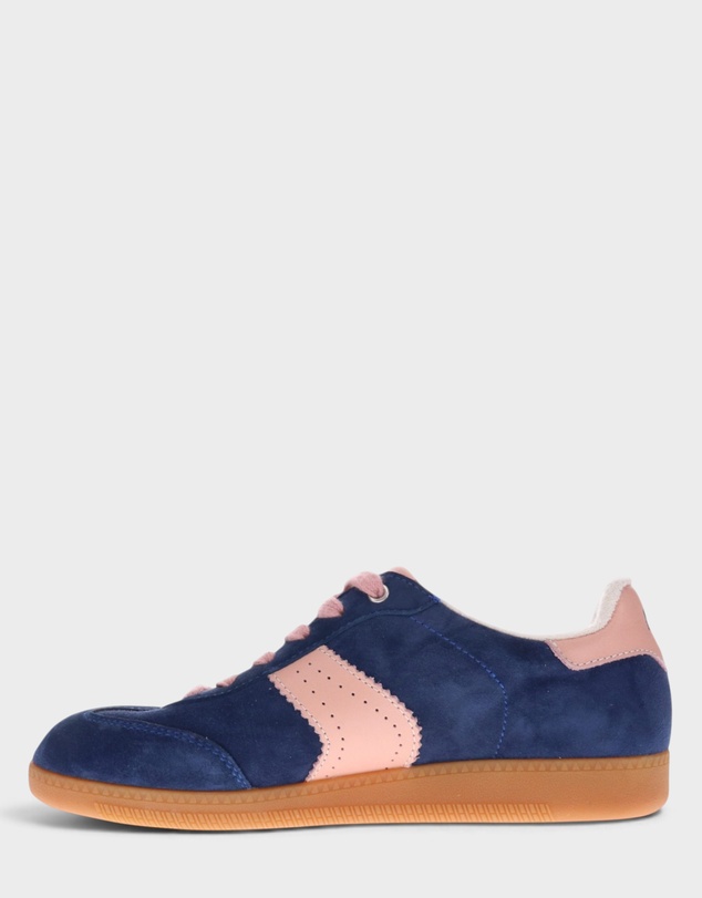 Mia Vita - Ramona II Lace-Up Casual Sneaker - Royal Blue/Blush